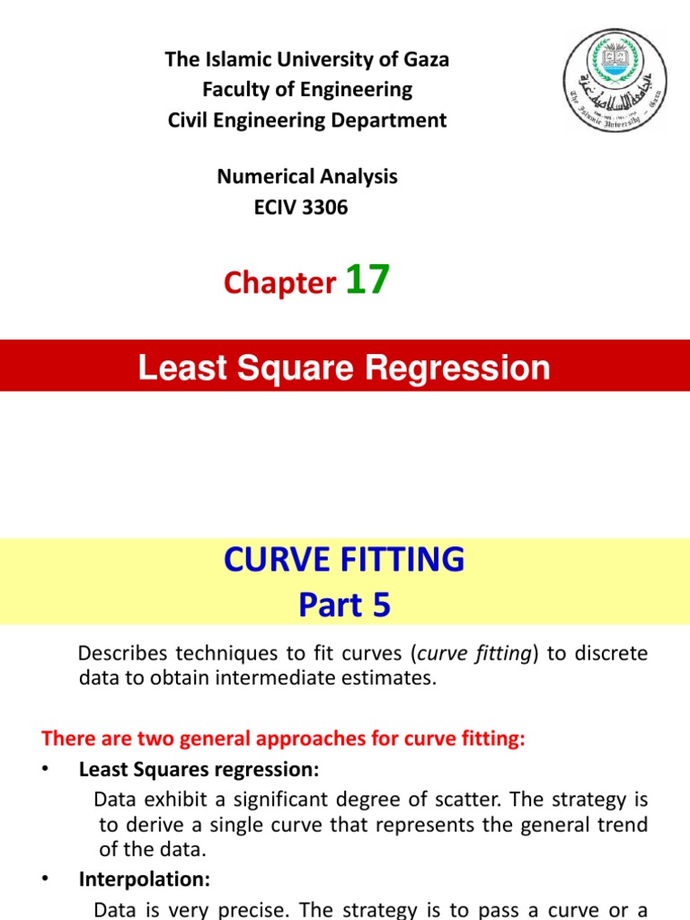 Least Squares Regression Techniques | PDF | Errors And Residuals ...
