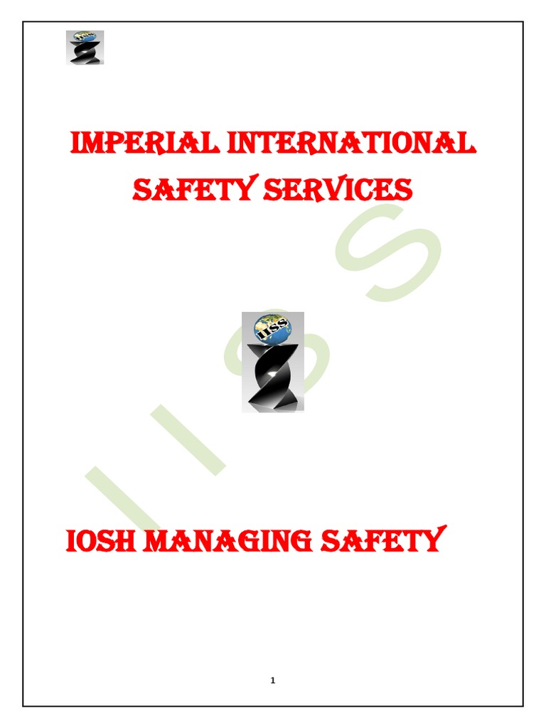 IOSH PDF Occupational Safety And Health Safety