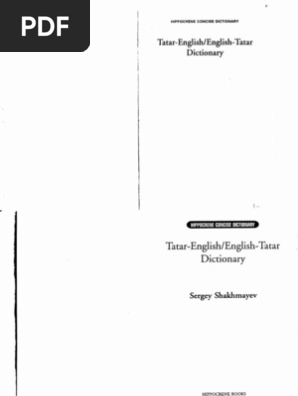 Tatar English English Tatar Turuz Info