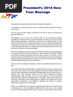 Download WTF Presidents 2014 New Year Message  by British Taekwondo SN195210810 doc pdf