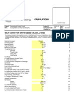 Belt Conveyor Drive Sizing Calculations