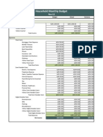 Monthly Household Budget Nov 2012