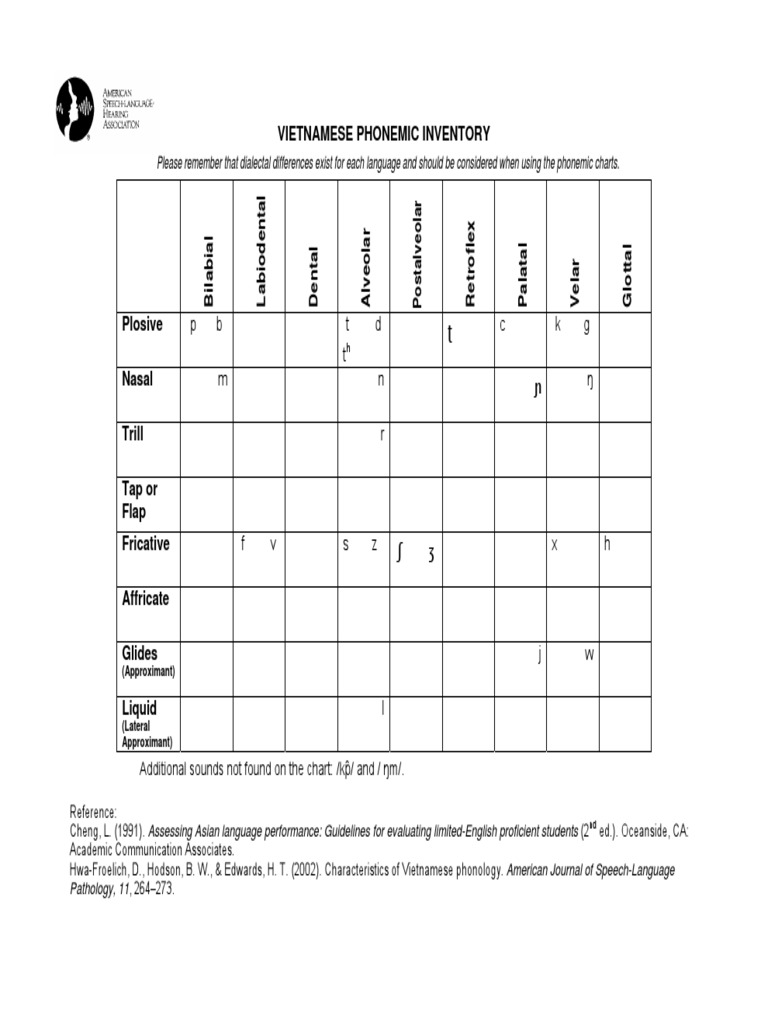 vietnamese phonemic inventory vietnamese language tone linguistics