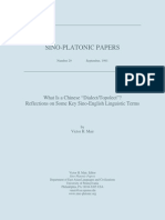 Victor H. Mair - What Is A Chinese Dialect-Topolect. Reflections On Some Key Sino-English Linguistic Terms