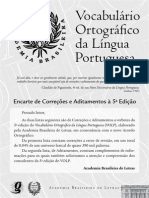 Vocabulário Ortográfico da Língua Portuguesa (5ª edição, 2009. 976 Pgs.)