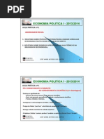Economia Politica i - Praticas - Aula 1 - 2013-2014