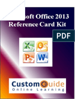 Office 2013 Reference Card