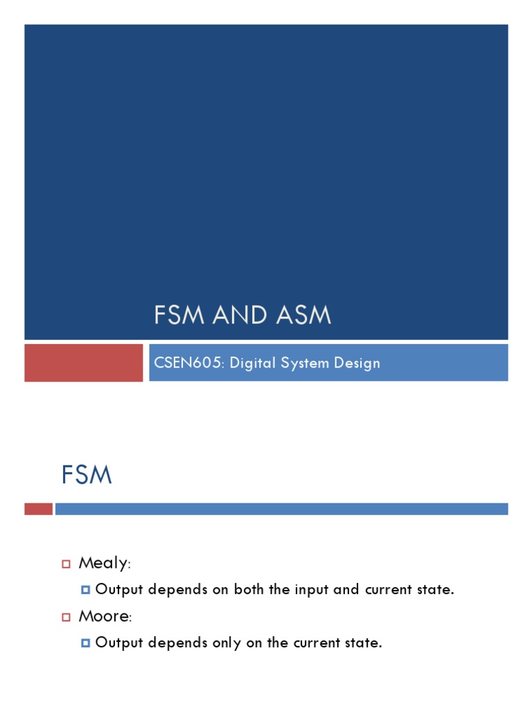 FSM and ASM in Digital Design | PDF | Electrical Engineering | Computing