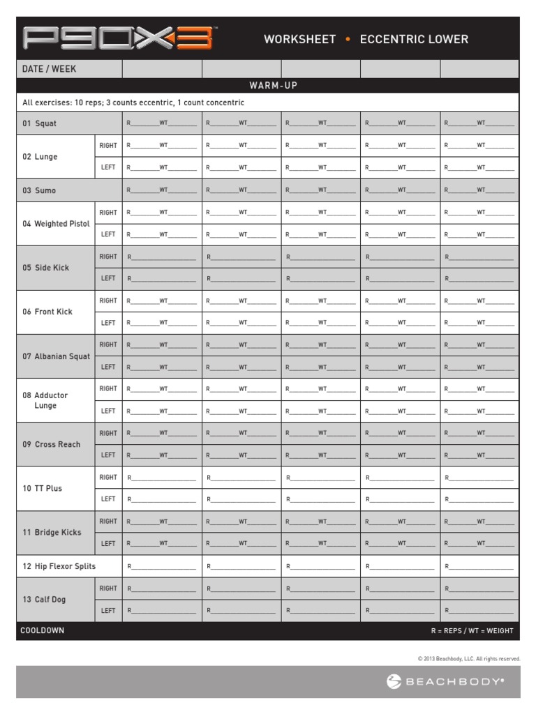 Worksheet P90x3 Worksheets p90x3 worksheets
