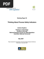 Hopkins Thinking About Process Safety Indicators