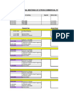 Schedule of Minutes-not Checked