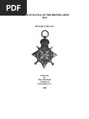 01-Order of Battle British Army 1914