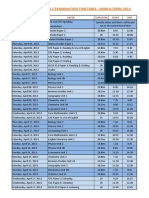 Grade 11 Semester 2 Examination Timetable - March/April 2013