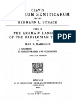 Aramaic Language of the Babylonian Talmud by Margolis