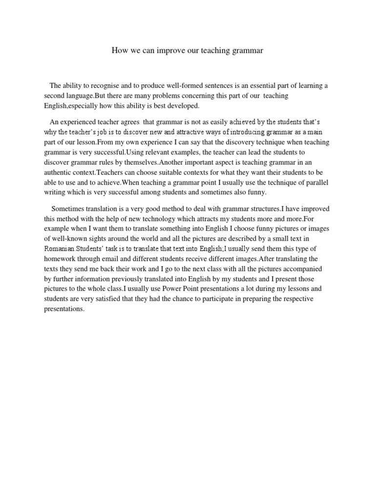 Effective Grammar Teaching Strategies | PDF