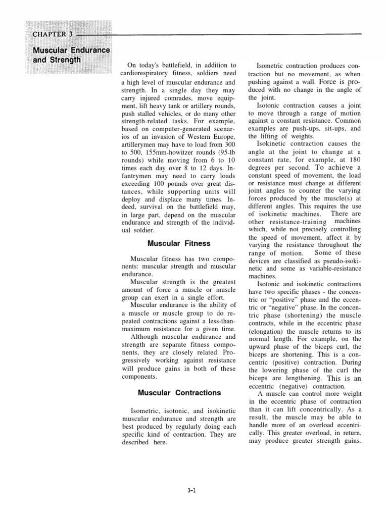 Muscular Endurance and Strength | PDF | Strength Training | Muscle ...