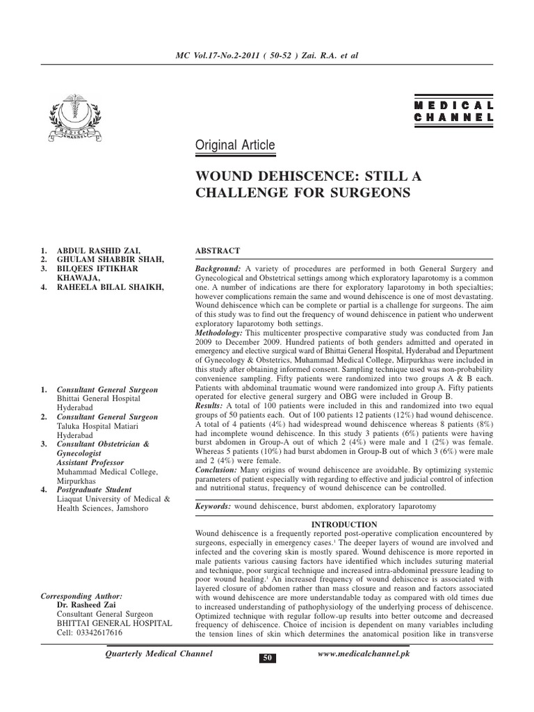 Wound Dehiscence Surgery Surgical Suture