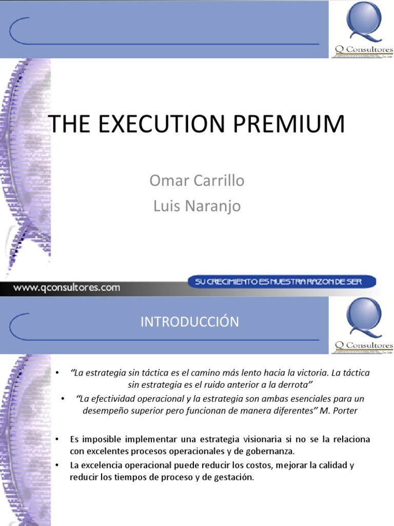 The Execution Premium PPT Planificación Presupuesto