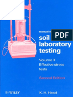 Manual of Soil Laboratory Testing by Head VOL 3 EFFECTIVE STRESS TESTS