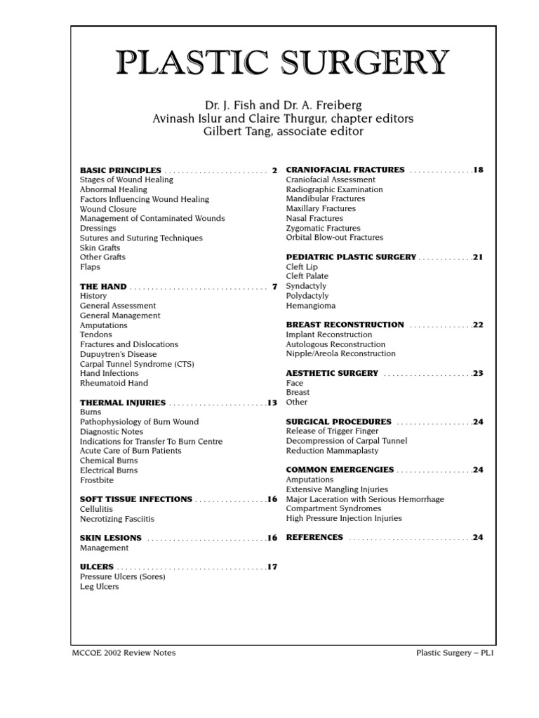 Plastic Surgery | PDF | Thumb | Finger