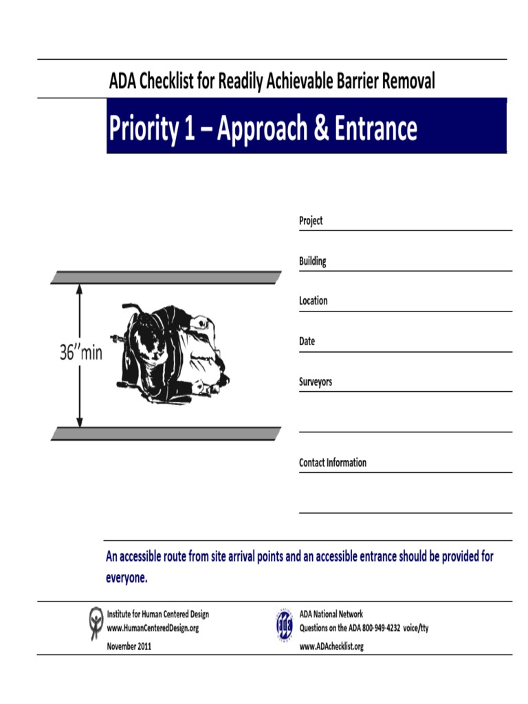 ADA Checklist - p1 | PDF