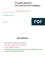 Metaheuristics Neighborhood (Local) Search Techniques: Jacques A. Ferland