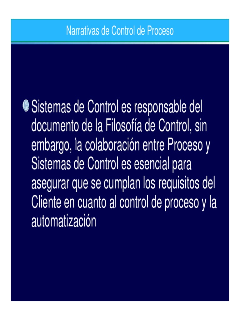Anexo 6 Narrativas de Control de Proceso | PDF | Ciencia y Tecnología ...