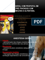 Anestesia Geral Com Propofol em Cães Pré-Tratados Com