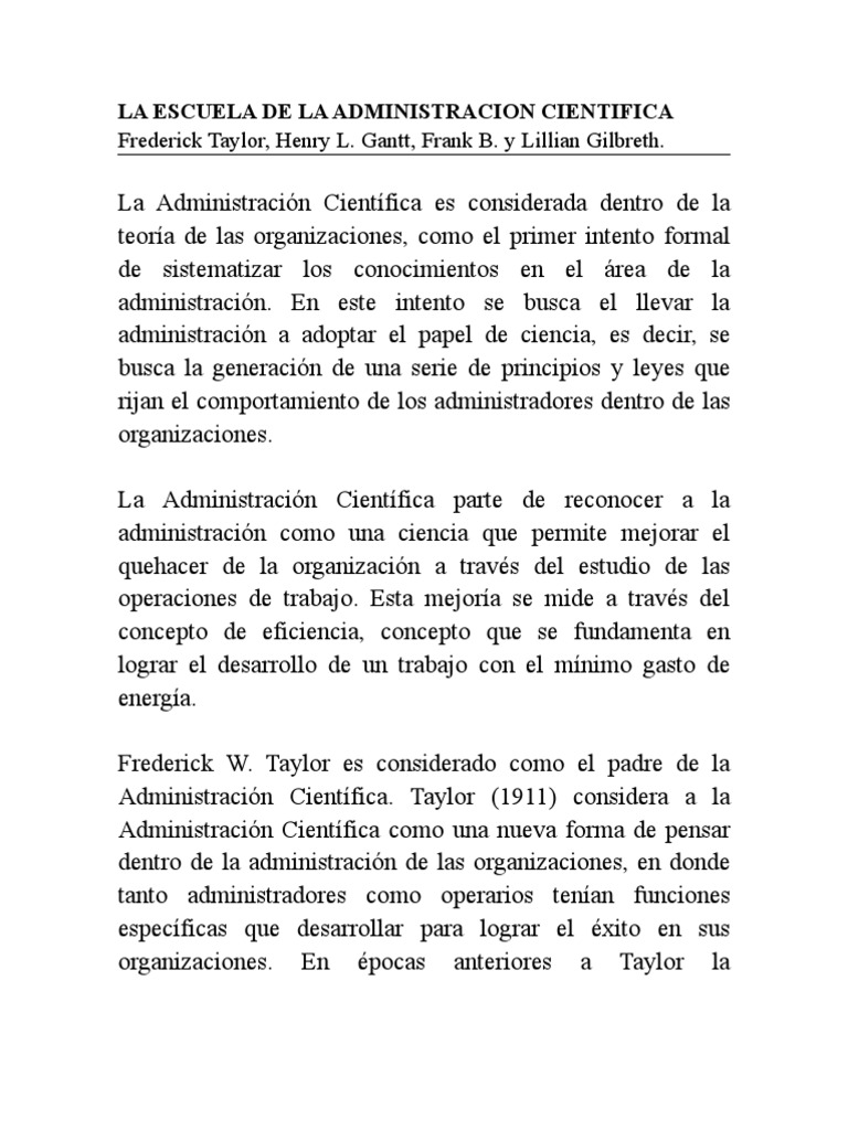 Escuela de La Administración Científica EAC