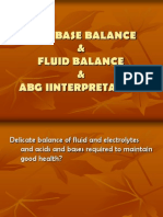 Acid Base and Fluid Balance and ABG Interpretation
