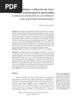 O contínuo e o discreto em Lévi-Strauss transformações ameríndias