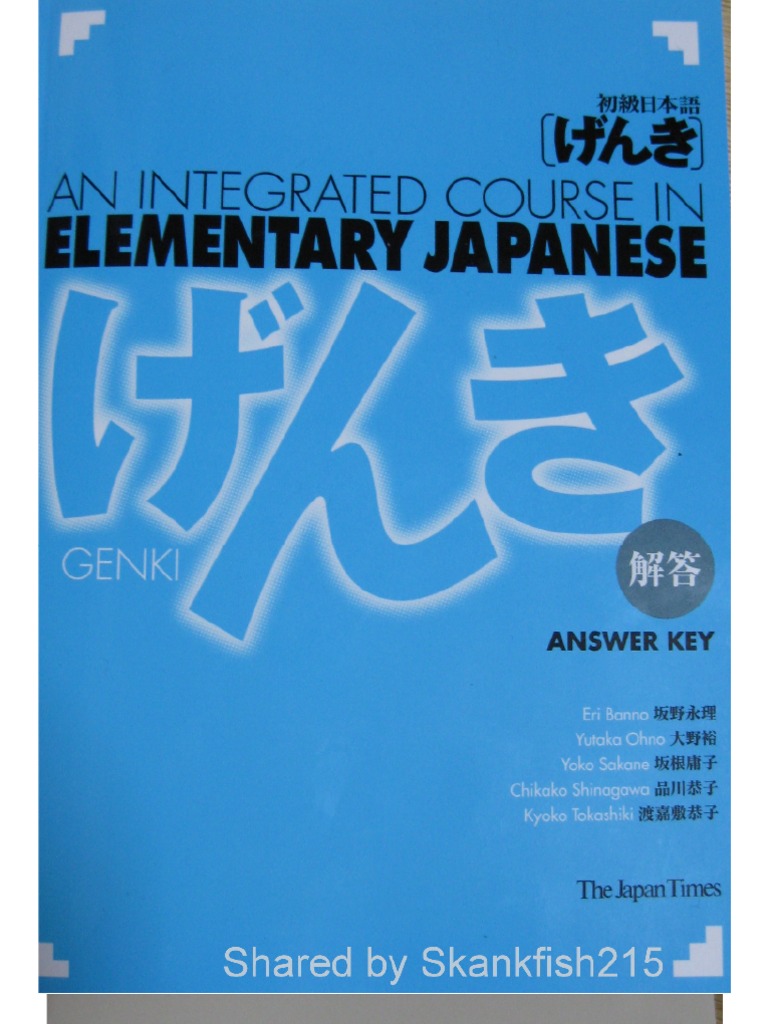Workbooks genki 2 workbook answers : Genki Answer Key