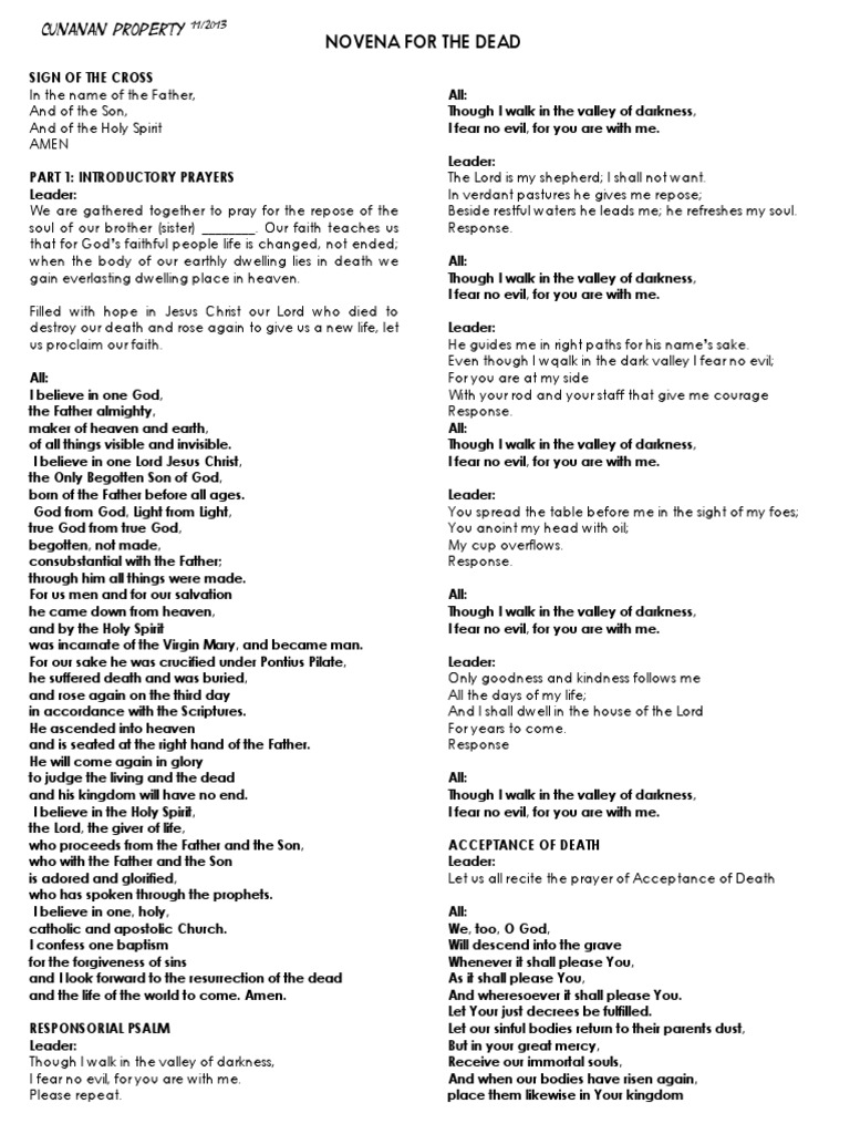 Novena Prayer | PDF | God The Father | Eternal Life (Christianity)