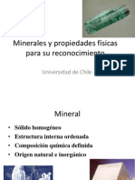 Minerales y Propiedades Físicas para Su Reconocimiento