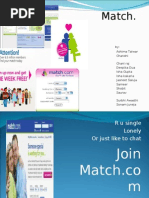 Download ppt Matchcom by Chani Raj SN19540229 doc pdf