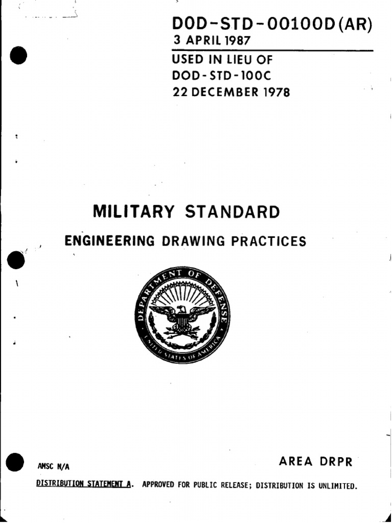 DOD-STD-00100D Engineering Drawings | PDF | Armed Conflict | Computing ...