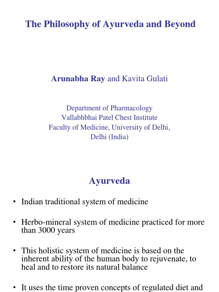 Ayurveda: Philosophy and Herbal Medicine | PDF | Ayurveda | Herbalism