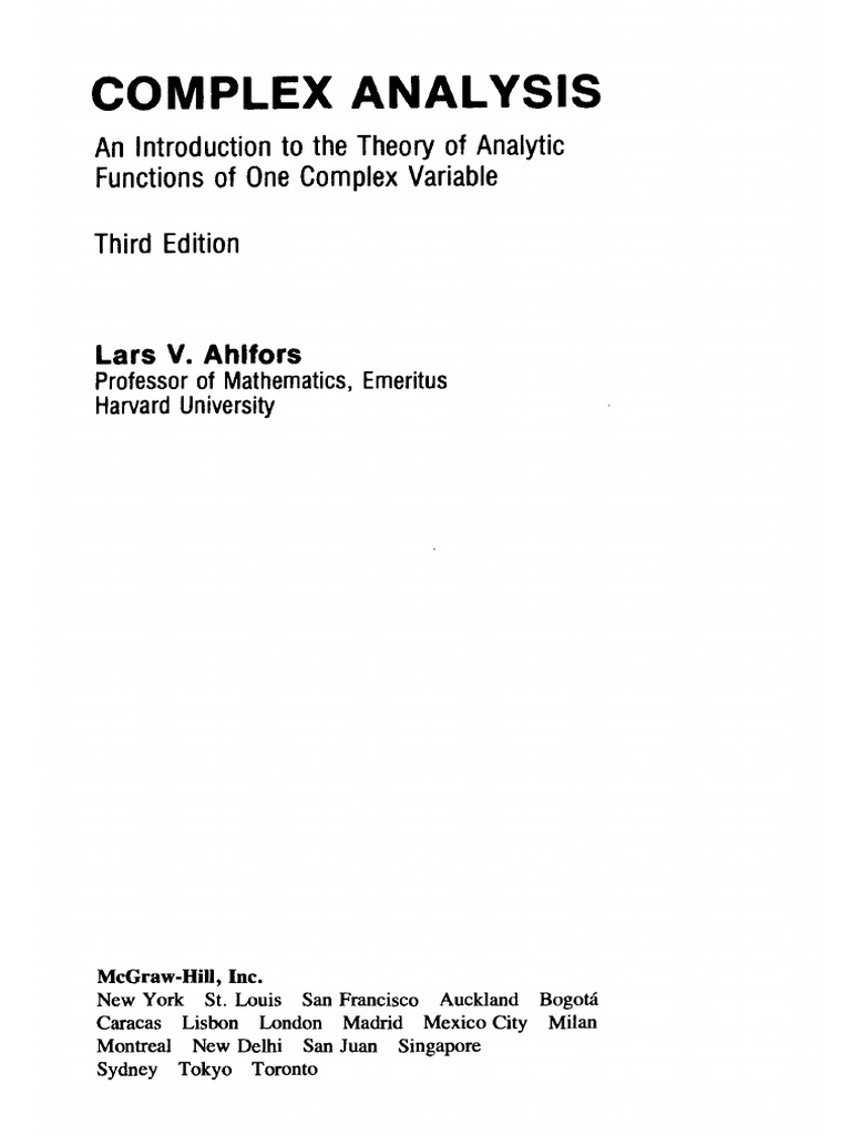 Ahlfors complex analysis 3e pdf