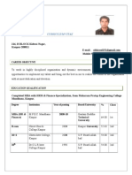 Abhishek HR Fresher Resume