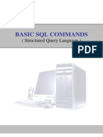 Basic SQL Commands: (Structured Query Language)