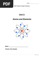 Atoms and ElementsSTUDENT