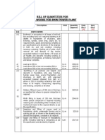 Bill of Quantities