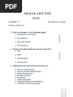 Oracle Ascp Test: MCQS)