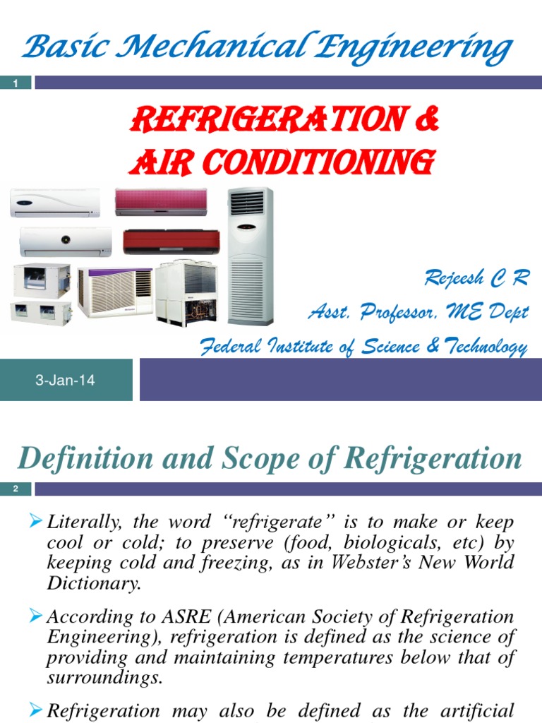 Refrigeration and Air Conditioning | PDF | Refrigeration | Air Conditioning