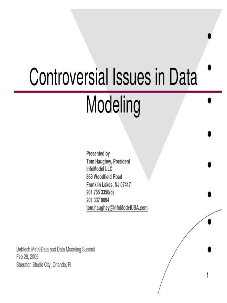 Controversia Lissues in Data Modeling | PDF | Data Type | Data Model