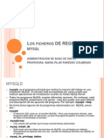 Los Ficheros de REGISTRO en Mysql