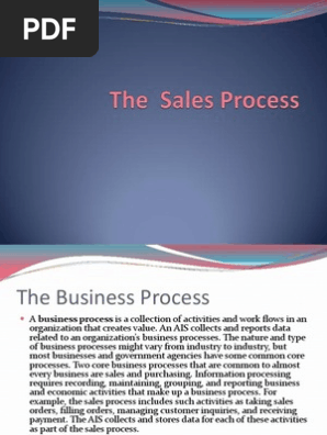 The Sales Process