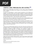 Critica Al Programa de Gotha Marx