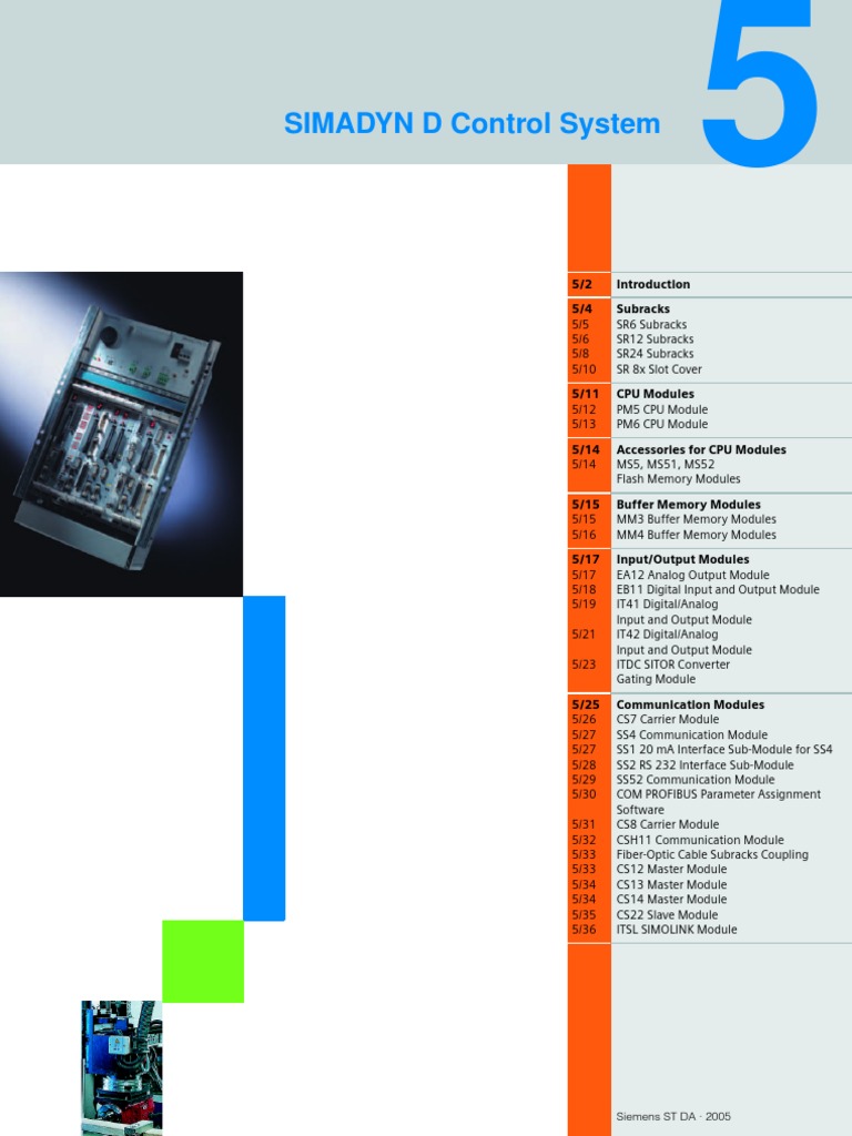 05 SIMADYN-D e | PDF | Power Supply | Signal (Electrical Engineering)