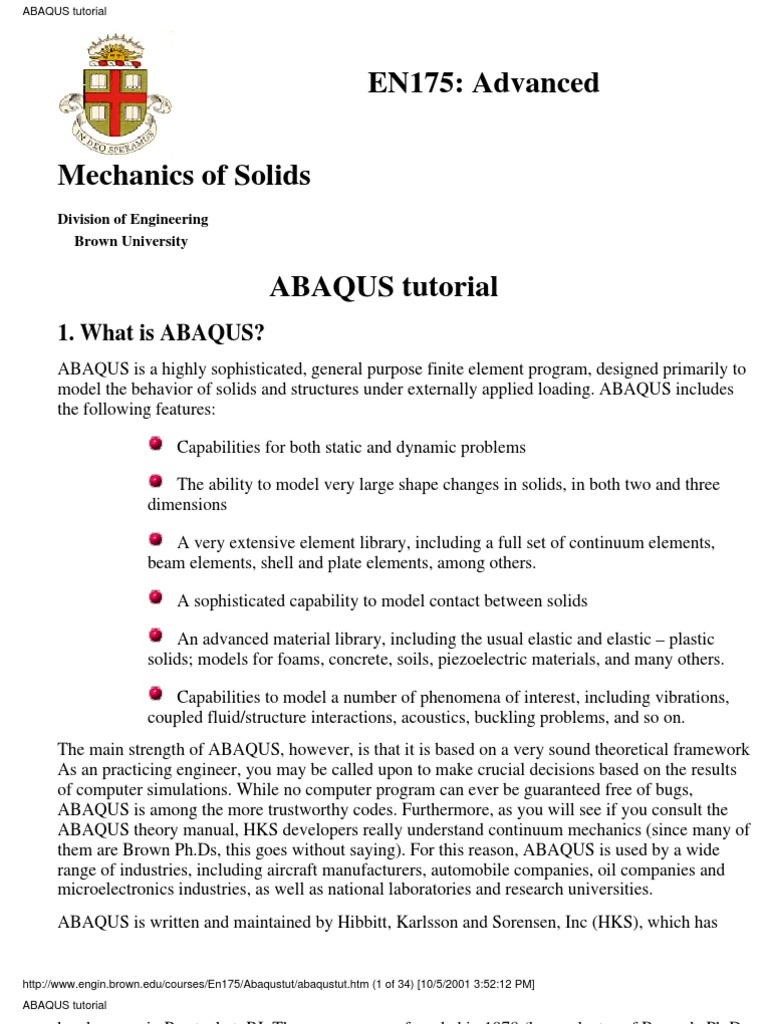 Abaqus Thin Plate Tutorial | PDF
